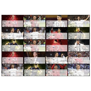 Nhãn vở cr7 ronaldo 20 cái / nhãn dán ronaldo cr7