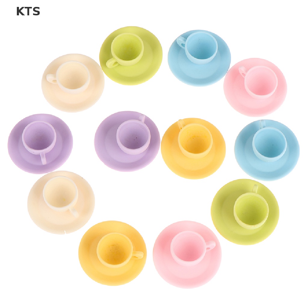 Set 2 Ly Cà Phê Bằng Nhựa Xinh Xắn Dùng Để Trang Trí Nhà Búp Bê