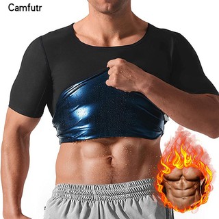 Áo Thun Nam Khóa Kéo Sauna Giảm Cân Định Hình Cơ Thể Giảm Cân Đốt Cháy Mỡ Thừa