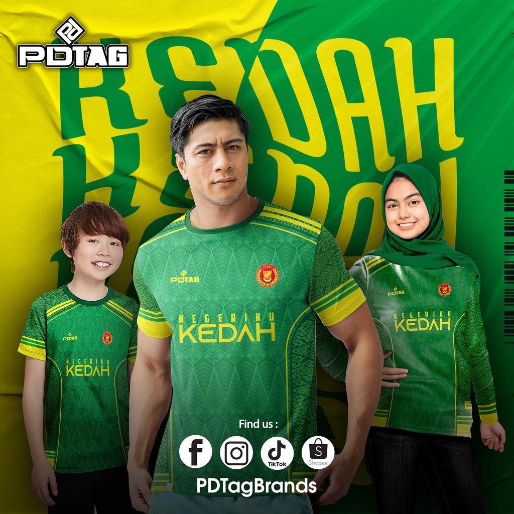 Pdtag Áo Thun Màu Xanh Lá Cây Thăng Hoa NEGERI KEDAH