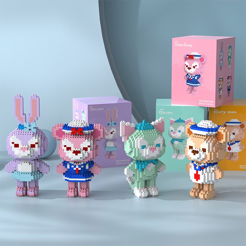 Bộ đồ chơi lắp ráp IQ ANGEL hình chú chó Cinnamon/ ngựa một sừng dành cho trẻ em