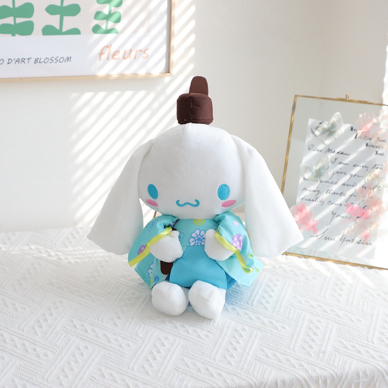 Sanrio kuromi melody hello kitty cinnamoroll Nhồi Bông Mặc kimono Hoa Đồ Chơi Quà Tặng Cho Bé Gái 1 Tuổi