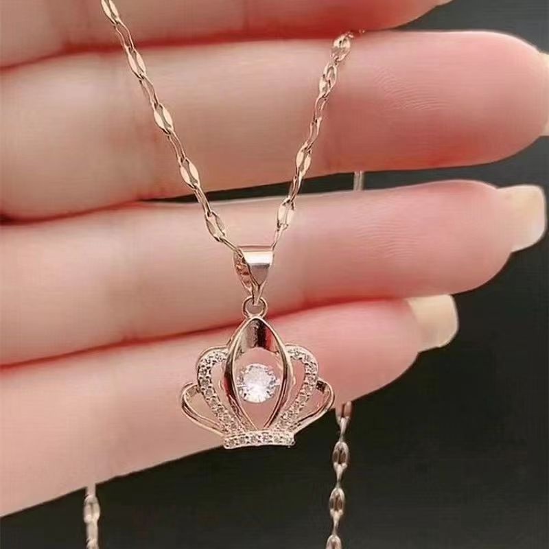 Vòng cổ Hình Vương Miện Đính Đá Zircon Thời Trang Sang Trọng