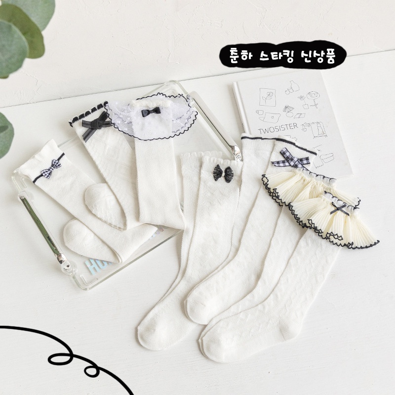 Vớ Cotton Phối Nơ Dễ Thương Cho Bé Gái BOBORA
