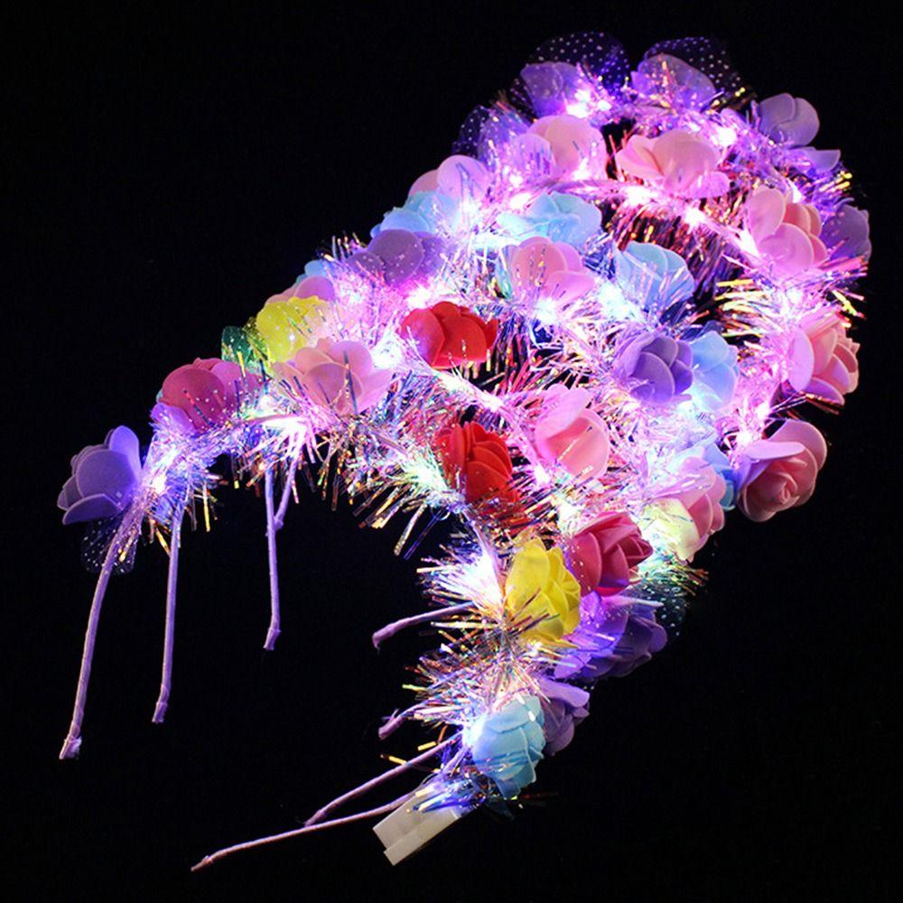 ESPO Set 2 Vòng Hoa Có Đèn LED Phát Sáng Dành Cho Nữ