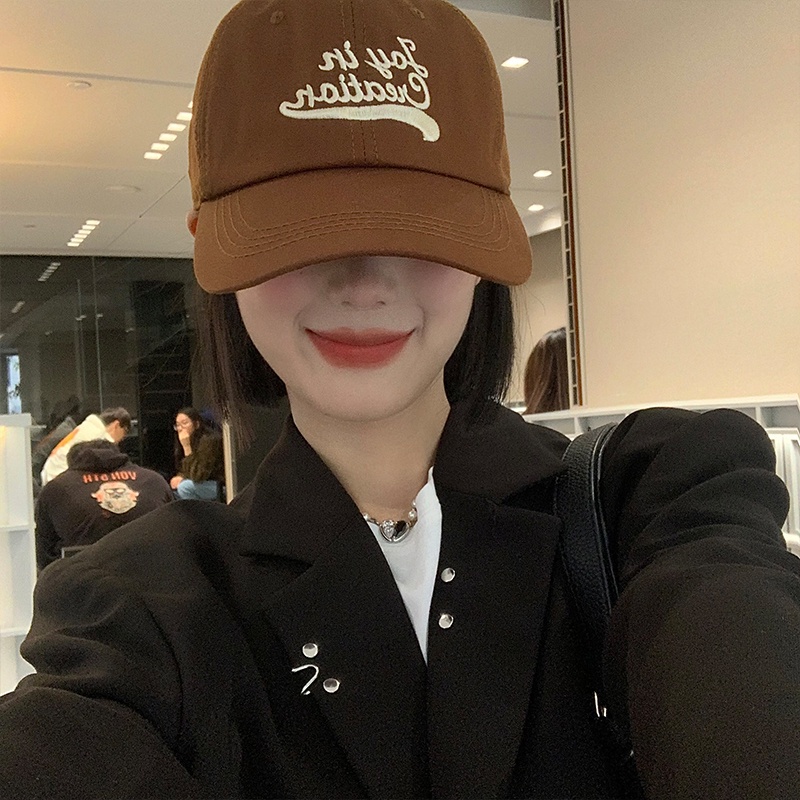 Mũ Lưỡi Trai Thêu Chữ Phong Cách Hàn Quốc Cá Tính Cho Nữ
