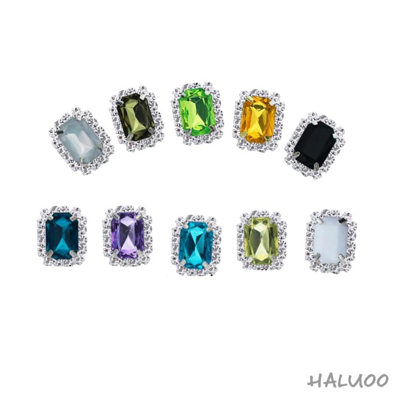 Set 10 Nút Đính Đá Hình Đôi Giày / Giày / Đầm Cưới Trang Trí Thủ Công DIY Cho Nữ