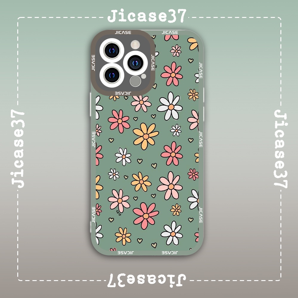 Ốp lưng iphone cạnh vuông WrightZ Hoa Cúc Sắc Màu Daisy Flower Aesthetic