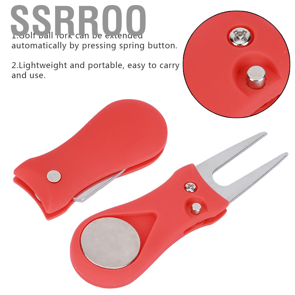 Ssrroo Lightweight Portable Folding Ball Fork Lawn Repairing Tools  Golf Green Divot Repair Tool  Green Divot Tool  for Golf Club Golfers Golf Course