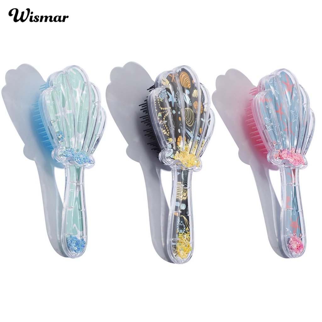 Lược Chải Tóc Đệm Khí Bằng ABS Màu Xanh Lá Hình Sao Biển