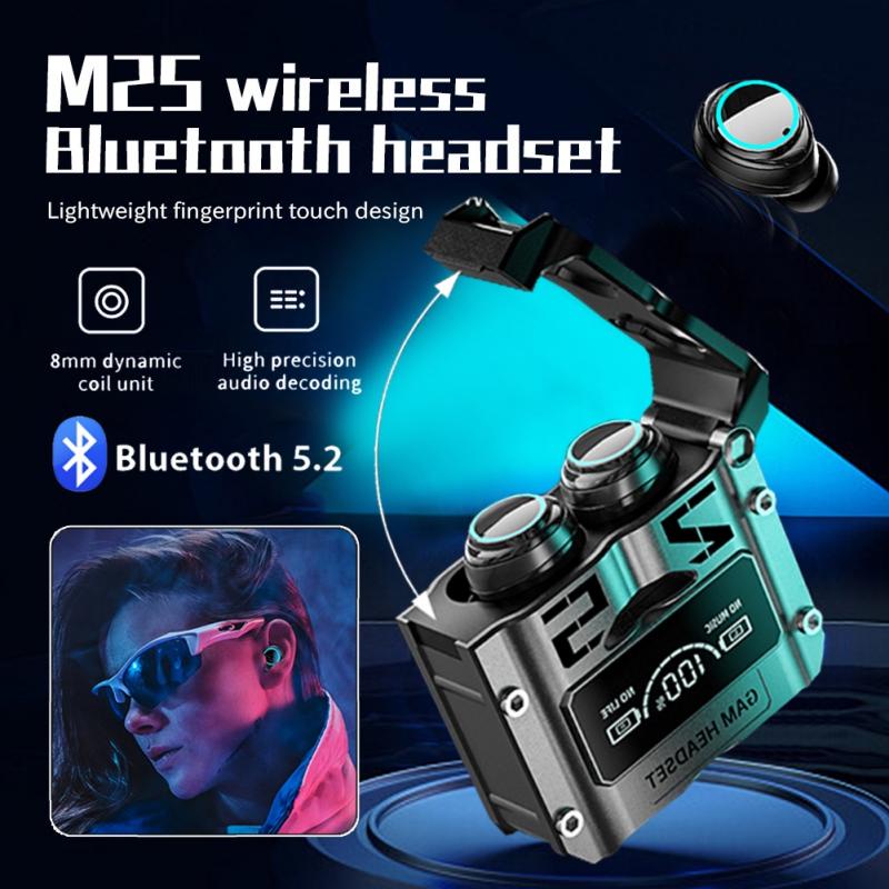 Tai Nghe Bluetooth Không Dây M25 TWS Giảm Tiếng Ồn Chống Thấm Nước Điều Khiển Cảm Ứ