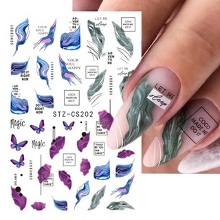 Hình dán móng tay hình bướm 3d độc đáo