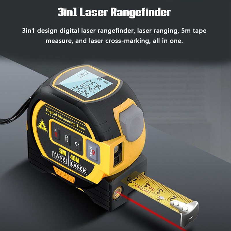 Thiết Bị Đo Khoảng Cách Bằng Laser-Rangefinder 40M 3 Trong 1 Màn Hình LCD 40M