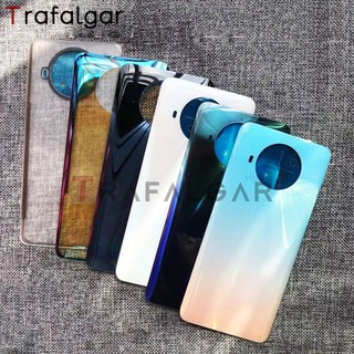 Ốp điện thoại trong suốt trong suốt cho xiaomi mi 10t lite 5g vỏ pin phía sau vỏ kính bảng điều khiển thay thế + miếng dán m2007j17g