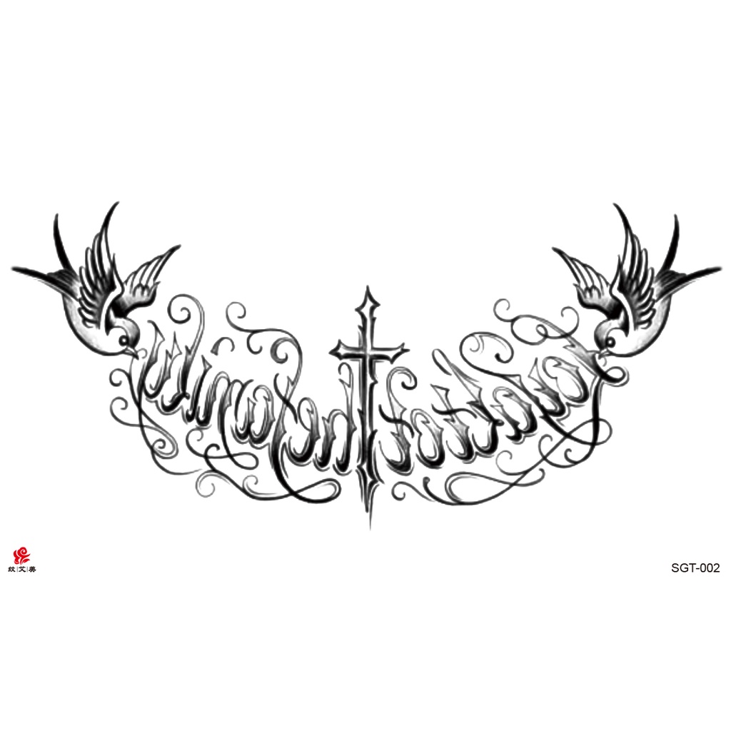 Hình Xăm Dán Ba Mặt Chống Thấm Nước Hình Đầu Rồng Độc Đáo Ốp