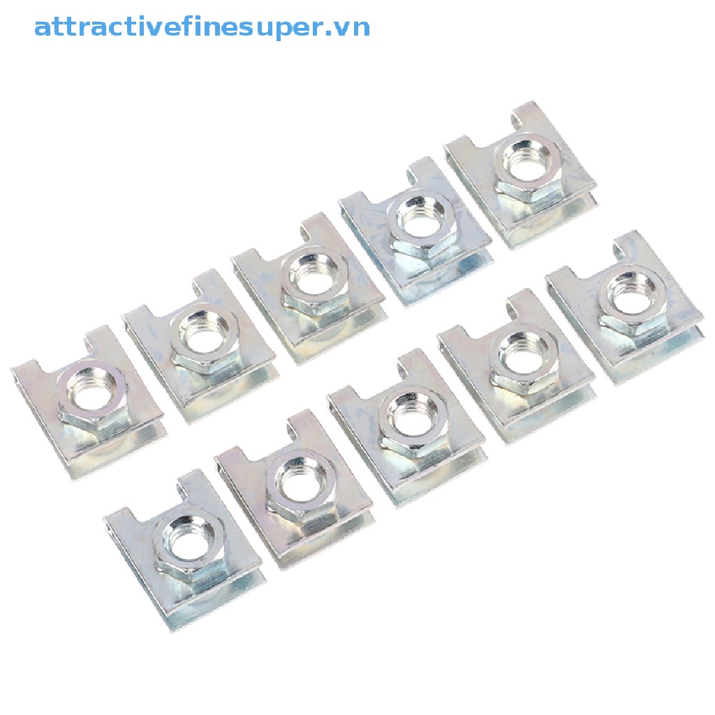 10 Ốc Vít 6mm Cố Định Biển Số Xe Hơi