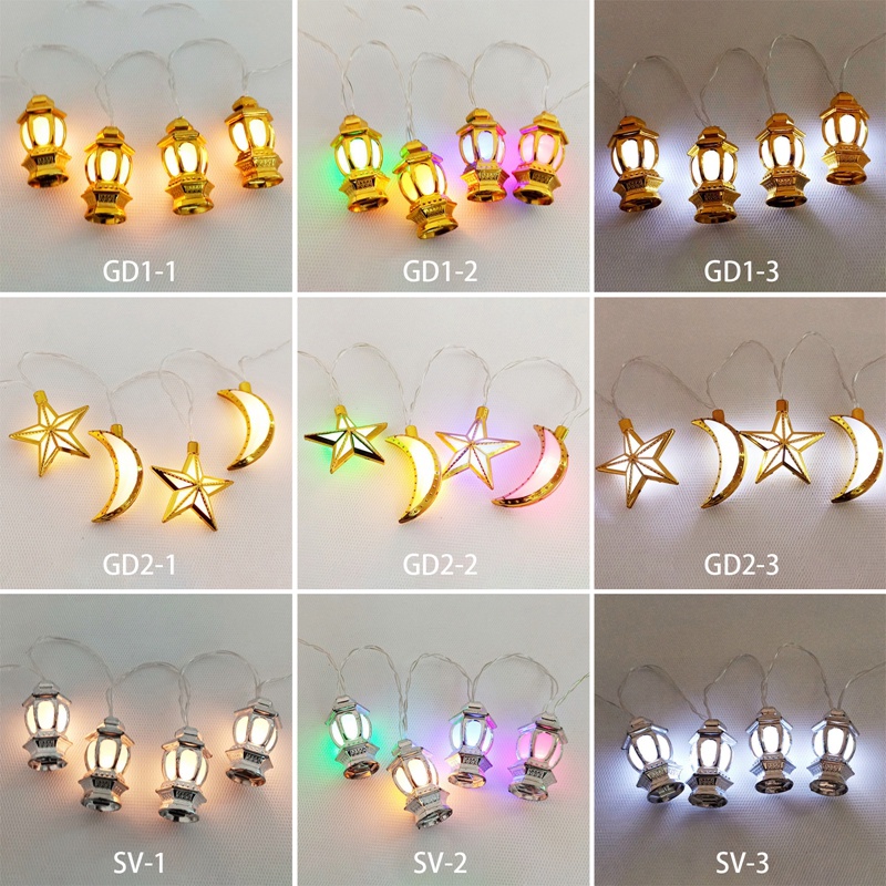 Dây Đèn Led 3m Hình Ngôi Sao Mặt Trăng Ngôi Sao Hồi Giáo