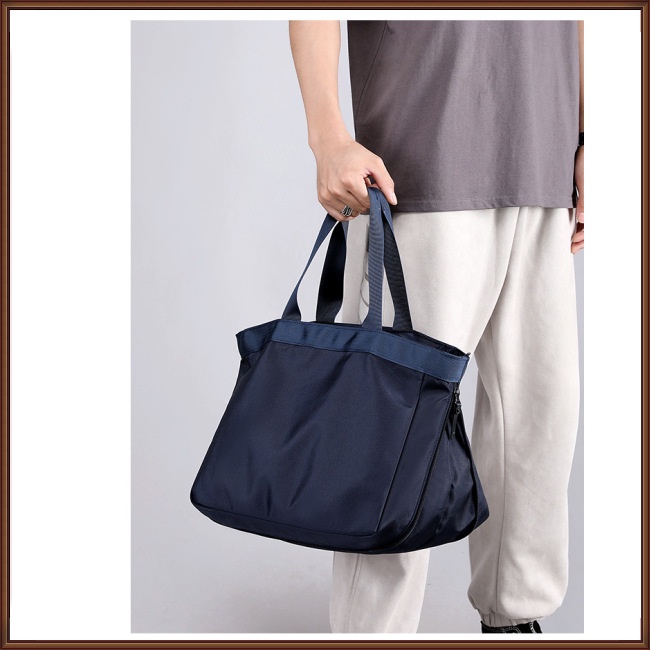 Túi Xách Nylon Sức Chứa Lớn Siêu Nhẹ Có Khóa Kéo Thời Trang Cho Nam