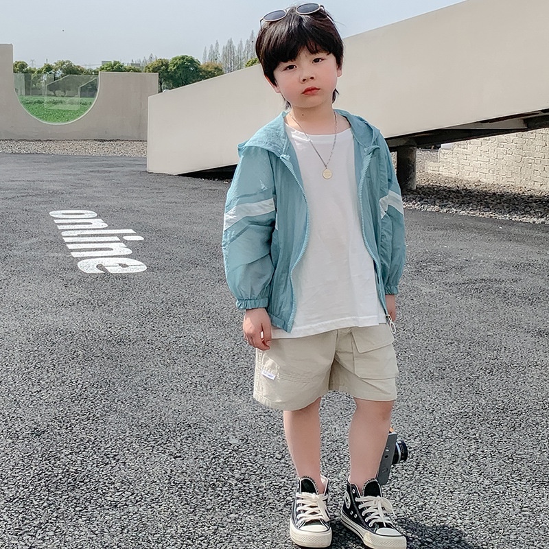 Áo Khoác Chống Nắng Mỏng Nhẹ In Chữ Phong Cách Phương Tây Thời Trang Xuân Hè Hàng Mới Dành Cho Bé Trai