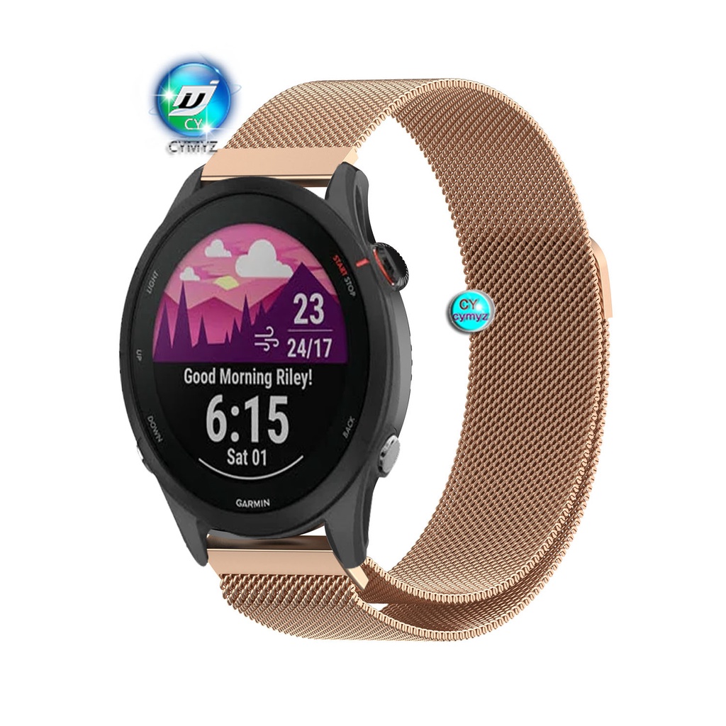 Dây Đeo Thay Thế Bằng Thép Không Gỉ Cho Garmin Forerunner 265 255 Garmin Forerunner 55 245 645