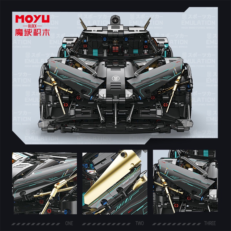 Đồ chơi lắp ráp mô hình siêu xe MY88007 Technical EVO Super Sports Car Building Blocks City Mech Apolloed Vehicle 1:10