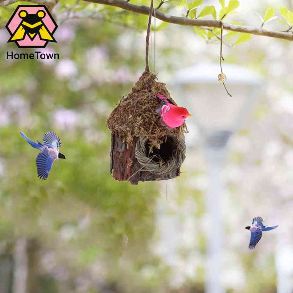 Tổ Chim Giả Đan Bằng Tay Treo Trang Trí Sân Vườn