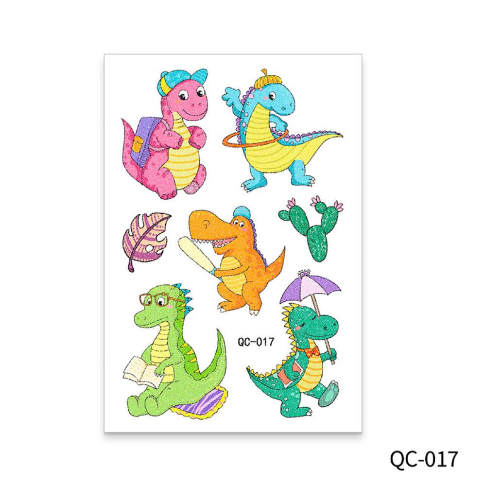 Hình Xăm Dán Họa Tiết Khủng Long Hoạt Hình Chống Nước Chống Mồ Hôi K7X2 Cho Trẻ Em