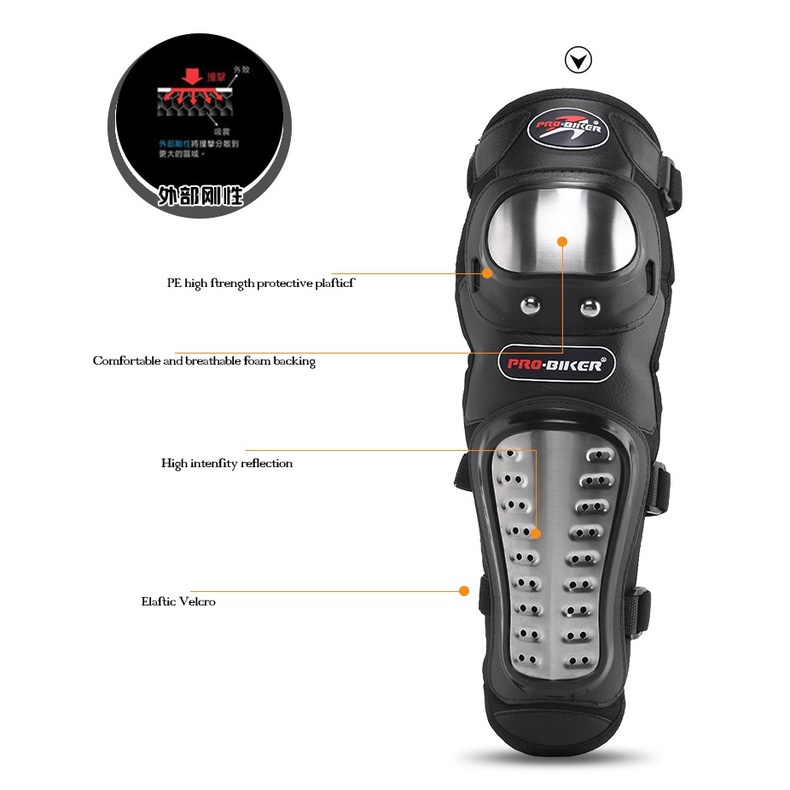 Đệm Bảo Vệ Đầu Gối Và Khuỷu Tay Bằng Thép Không Gỉ Dùng Khi Lái Xe Mô Tô Dành Cho Nam