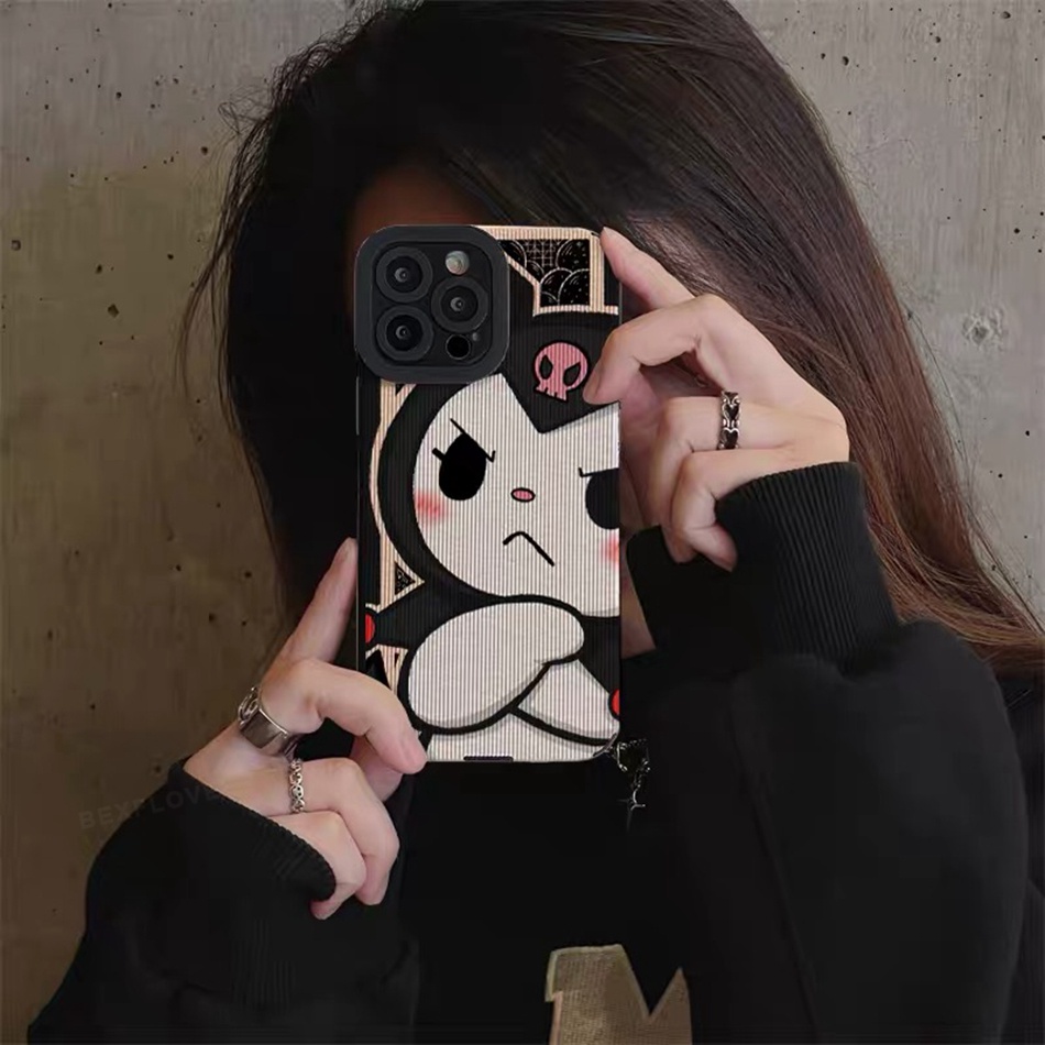 Ốp Điện Thoại Silicon Phối Da Kouromi Cho iPhone 11 12 13 14 Pro MAX 11Pro 12Pro 13Pro 7 8 Plus X XR XS MAX SE 2020 2022