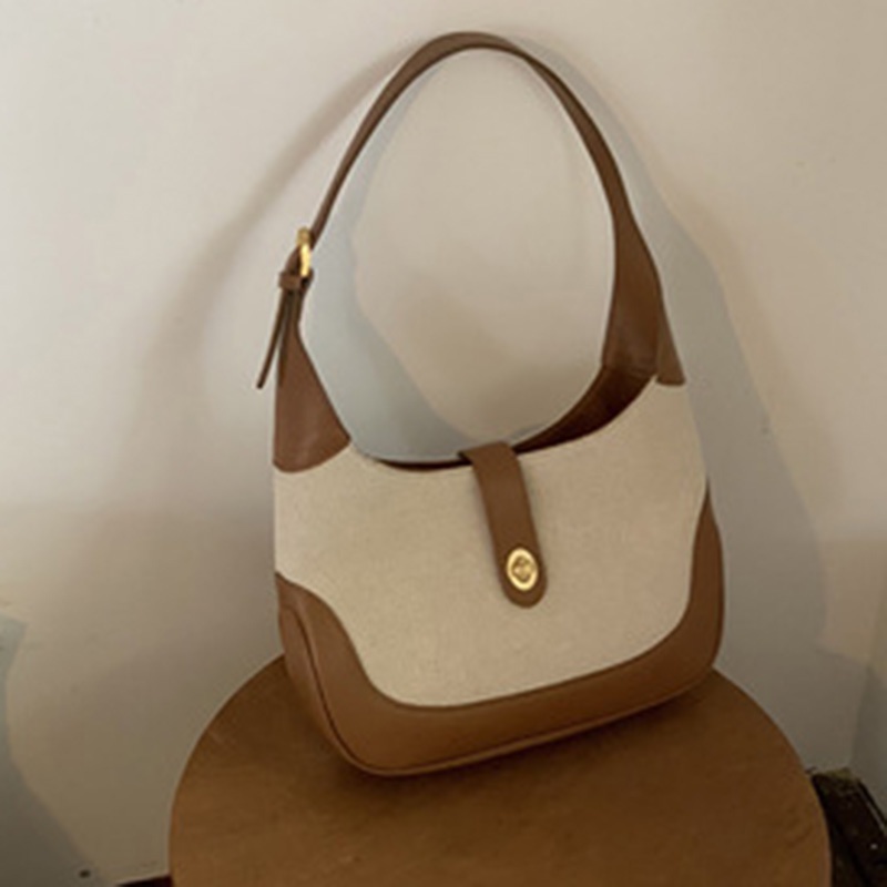 Túi Đeo Vai Bằng Vải canvas Chất Lượng Cao Màu Sắc Khối Lập Phương Cổ Điển Pháp Dành Cho Bạn Nữ