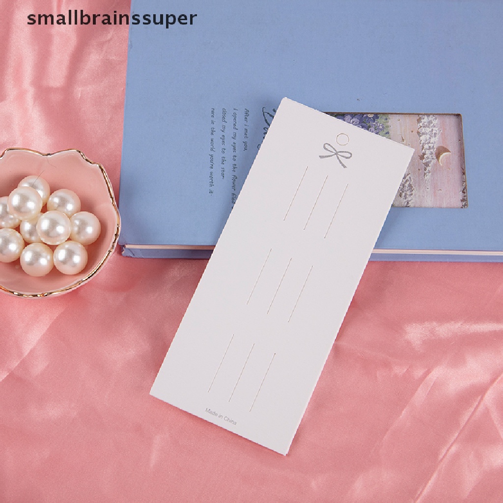 Set 50 Kẹp Tóc Hình Nơ Bằng Các Tông Màu Trắng Dùng Để Trưng Bày Thẻ Trang Sức DIY