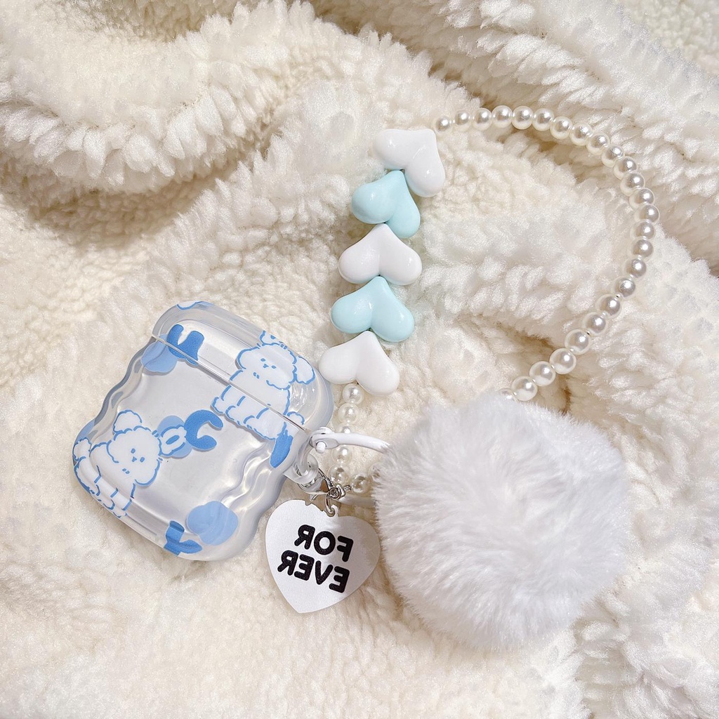 Vỏ Bảo Vệ Hộp Sạc Tai Nghe Bluetooth Airpods 1 2 3 pro 2 2022 Bằng Silicon Hình Chú Chó Hoạt Hình Bằng TPU Mềm Chống Rơi