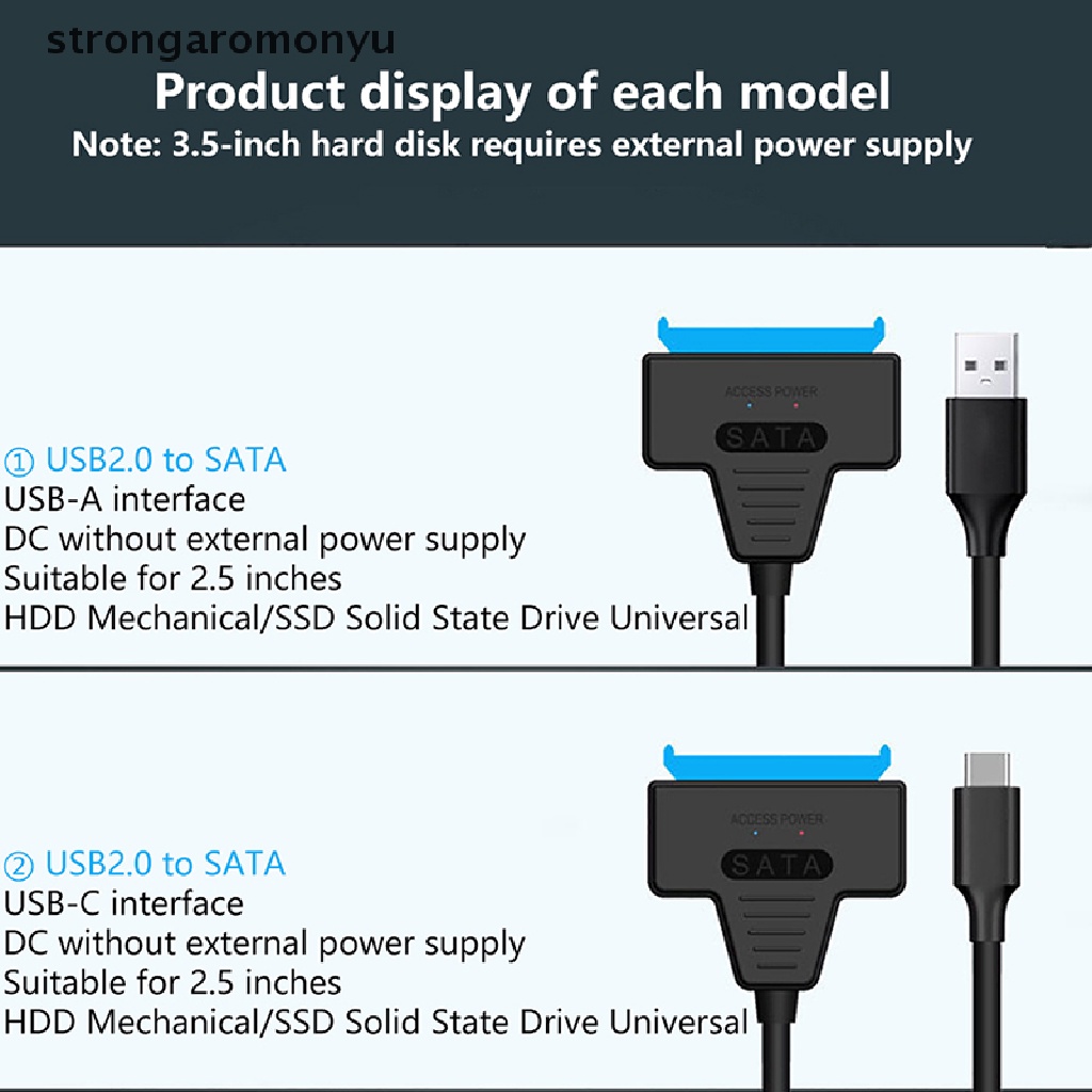 Bộ Chuyển Đổi Ổ Cứng Ngoài SATA Sang USB 3.0 2.0 / Type-C Cho 2.5 / 3.5 Inch HDD SDD