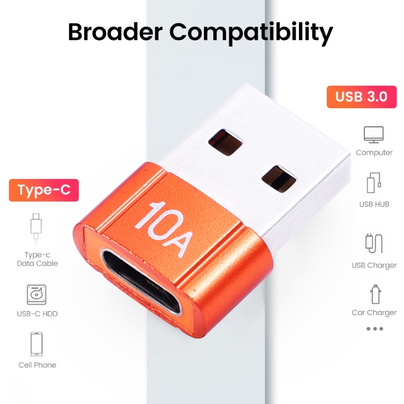 Đầu Chuyển Đổi 10A Type C Sang USB A OTG / USB-C Cho Điện Thoại Di Độn