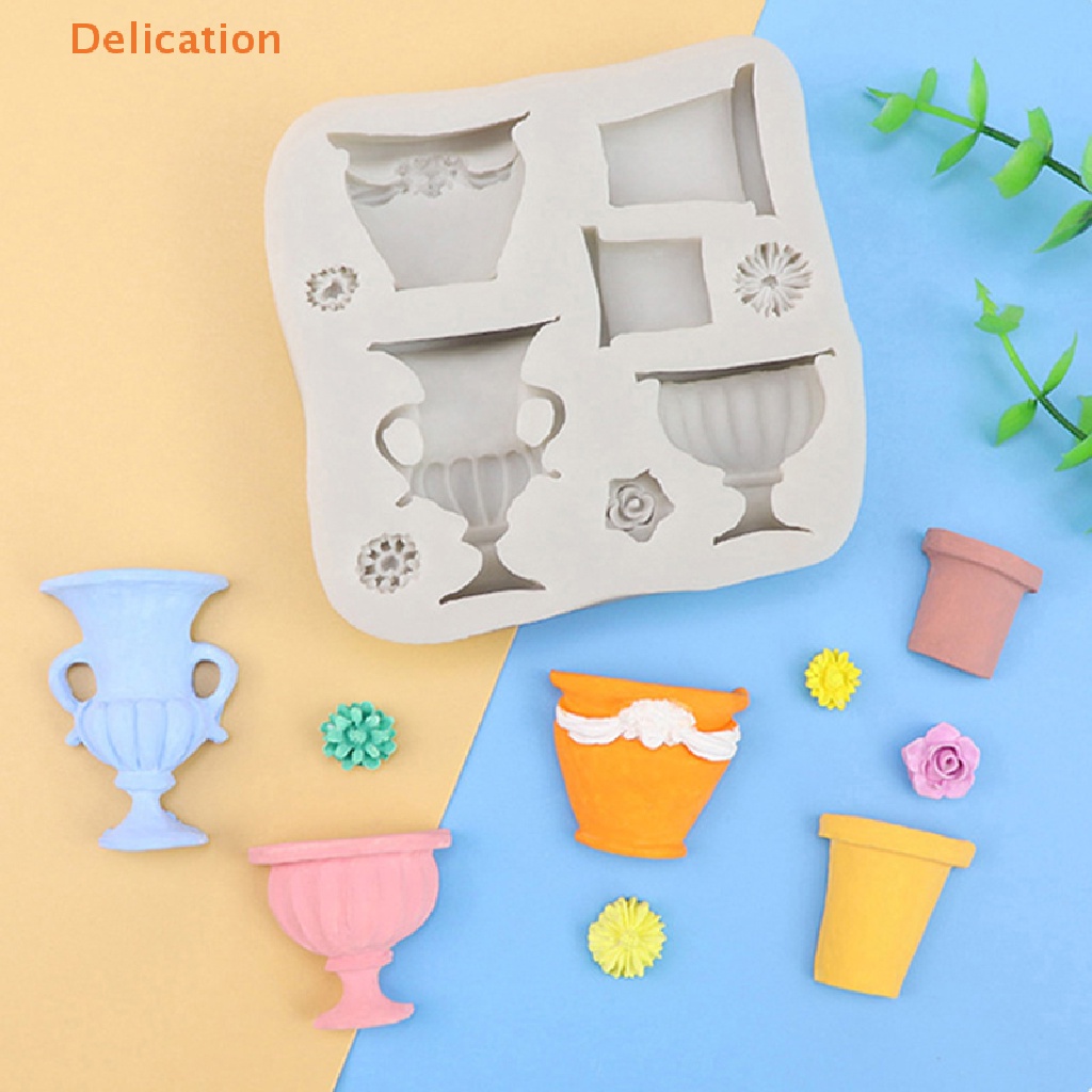 Khuôn Silicone Tạo Hình Chậu Hoa / Bánh Kẹo / Socola Tiện Dụng