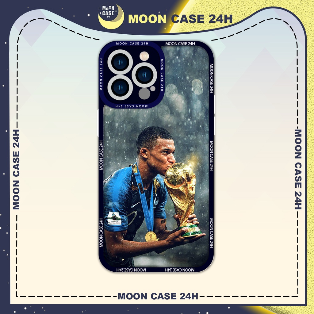 Ốp lưng iphone cạnh vuông MOON CASE 24H Mbappe 6/7/8plus/x/xs/11/12/13/14pro/plus/promax