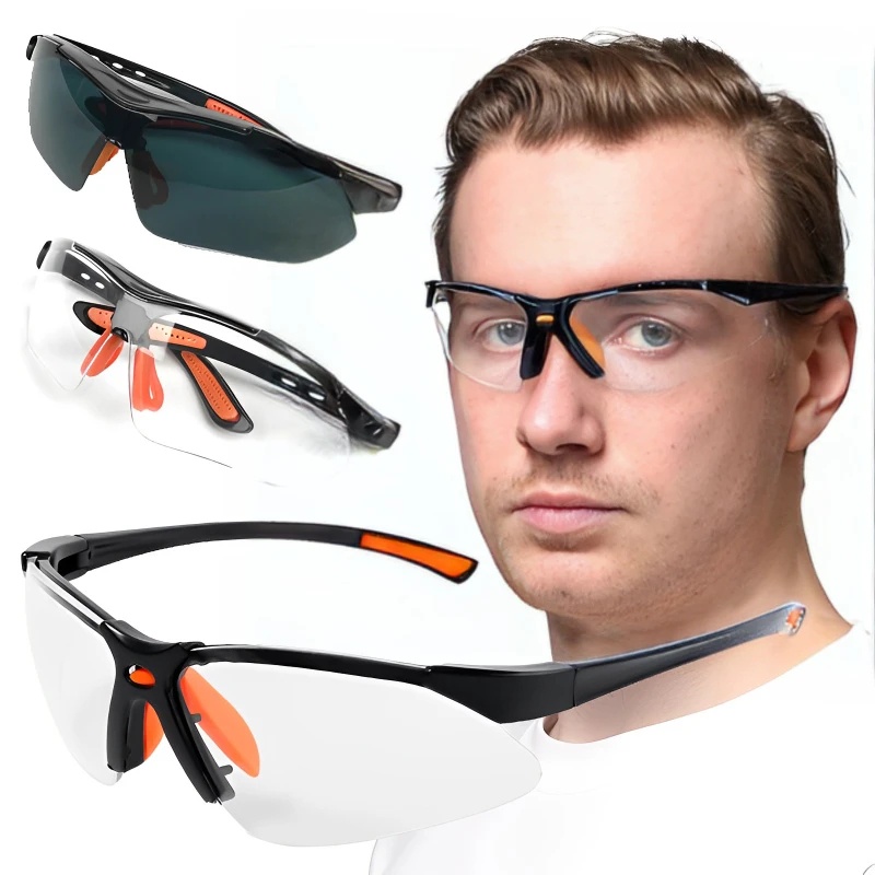 Kính Bảo Hộ Lao Động Trong Suốt Chắn Gió Chống Cát Bảo Vệ Mắt An Toàn Cho Hoạt Động Ngoài Trời