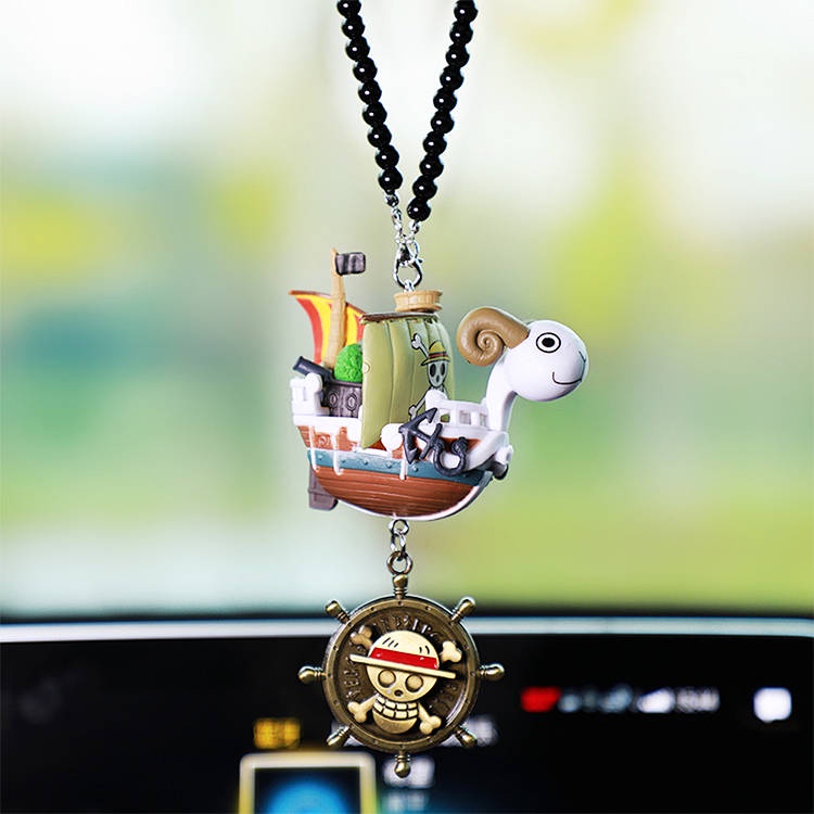 Automobile Hanging Ornament Thousand Sunny Rearview Mirror Car Interior Hanging Accessories Car Pendant Creative Cute Car Hanging Ornament Hanging Ornament GF8z