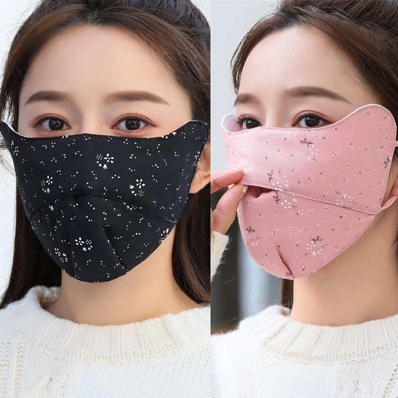 Khẩu Trang cotton 3 Lớp Dày Dặn Thoáng Khí Chống Nắng Và Gió Thời Trang Thu Đông Có Thể Giặt Được Cho Nam Và Nữ