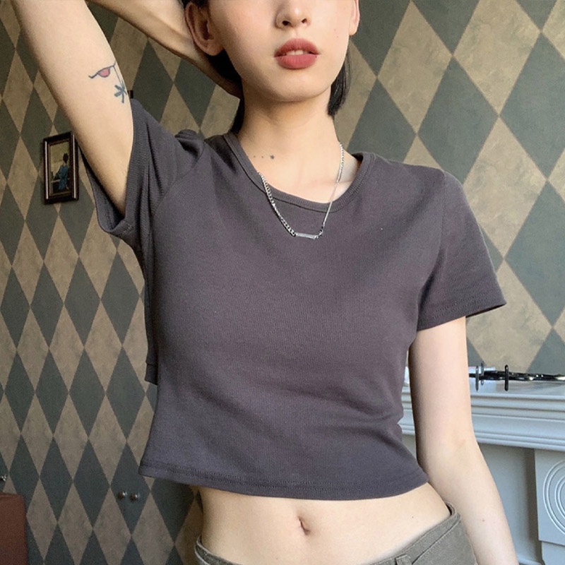 Áo Thun cotton Ngắn Tay Thời Trang Cho Nữ