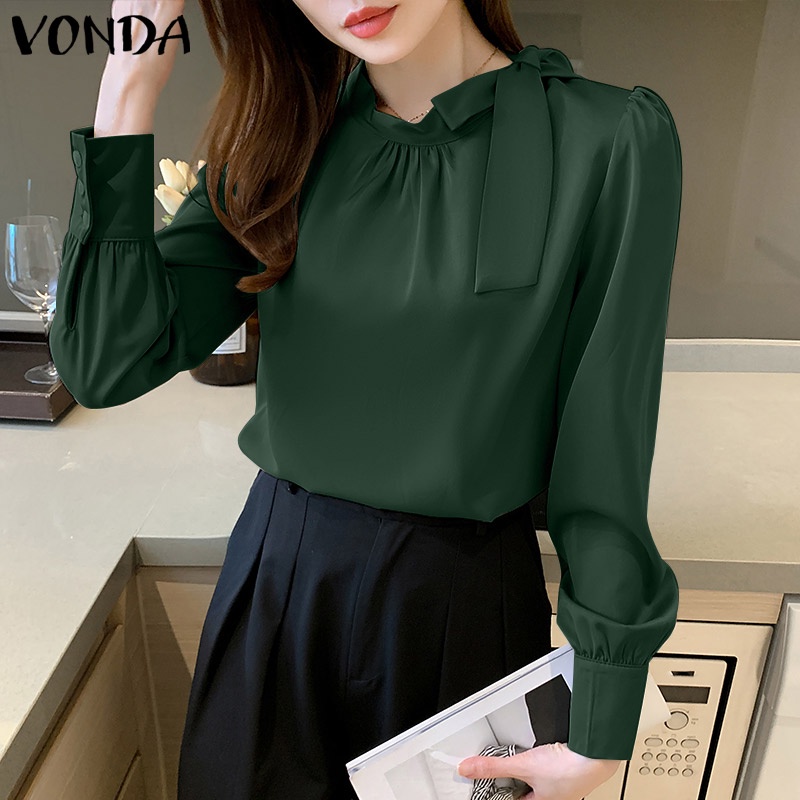 Áo Tay Dài Cổ Tròn Màu Trơn Phong Cách Hàn Quốc Dành Cho Nữ