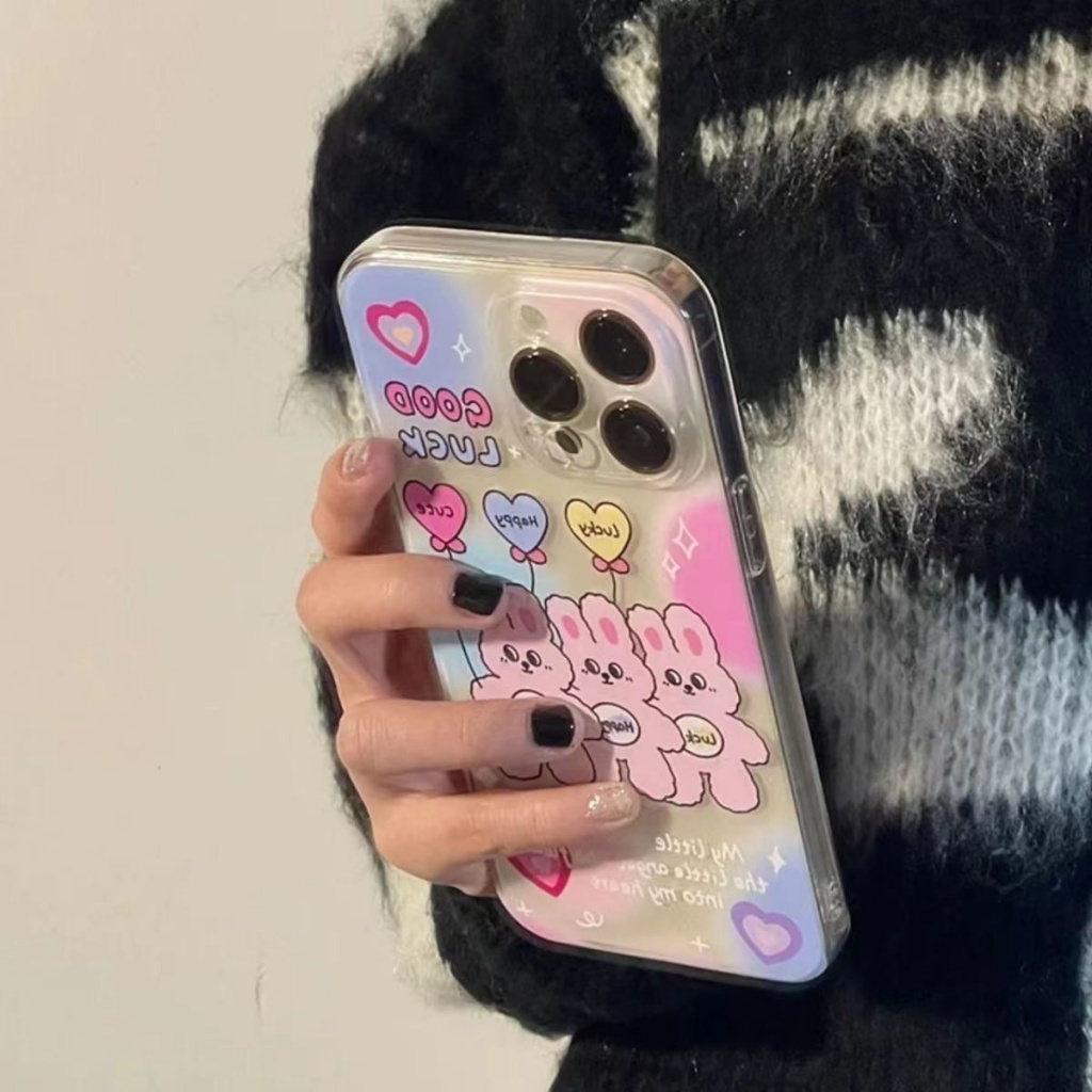✅Ốp Điện Thoại Mềm In Hình Chú Thỏ Dễ Thương Cho iPhone 14 / 13promax 12 / 11pro xr / xs 7 / 8p / 11