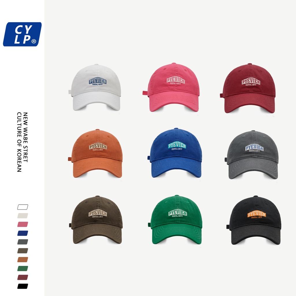 Mũ Lưỡi Trai Mềm Thêu Chữ Phong Cách Hàn Quốc Thời Trang Xuân Hè Cho Cặp Đôi