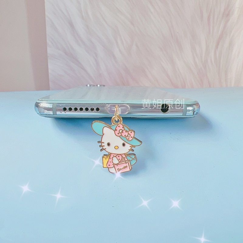 Nút Chống Bụi Cắm Cổng Sạc Điện Thoại Di Động Hình Mèo Hello Kitty