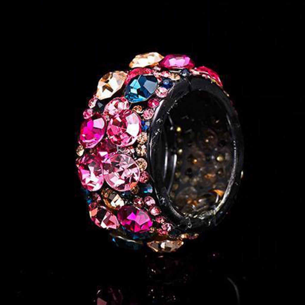 Kẹp Tóc Đuôi Ngựa Đính Đá Nhiều Màu Sắc Chống Trượt Thời Trang