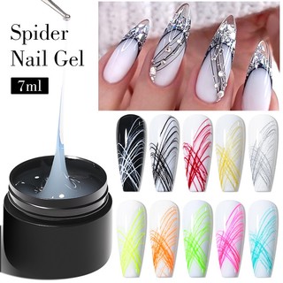 Mtssii 3 trong 1 nhện dây gel sơn móng tay hoa vẽ tranh gel sáng tạo điểm để dòng móng tay