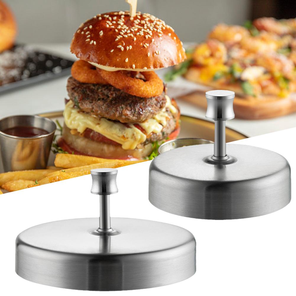 Khuôn Ép Nhân Bánh Hamburger Bằng Thép Không Gỉ Chống Dính