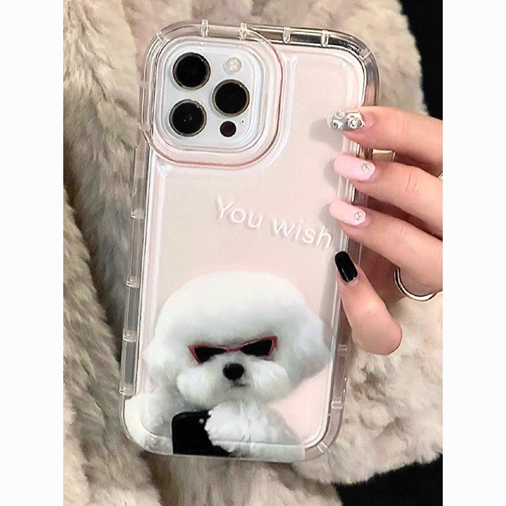 Ốp Điện Thoại Silicon TPU Mềm Chống Sốc In Hình Cún Dễ Thương Cho IPhone 14 13 11 12 Pro XS Max X XR 7 8 Plus