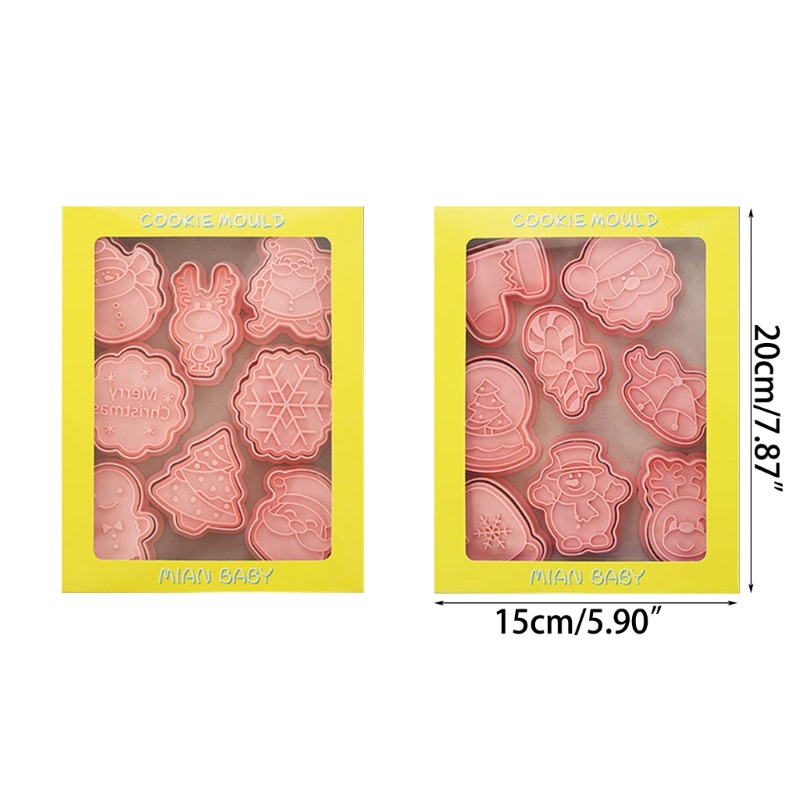 Set 16 Khuôn Cắt Bánh Quy Tạo Hình Chủ Đề Giáng Sinh