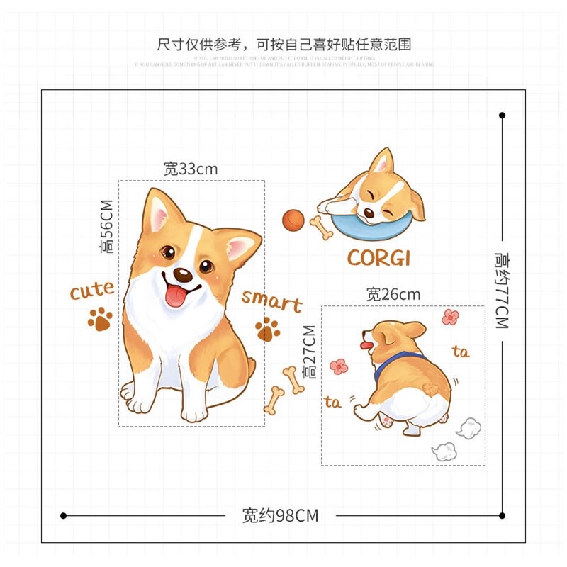 Sticker Dán Tường Họa Tiết Hình Con Mèo Và Con Chó Dùng Trong Trang Trí Phòng Ngủ